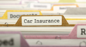 Car Insurance title on file folder